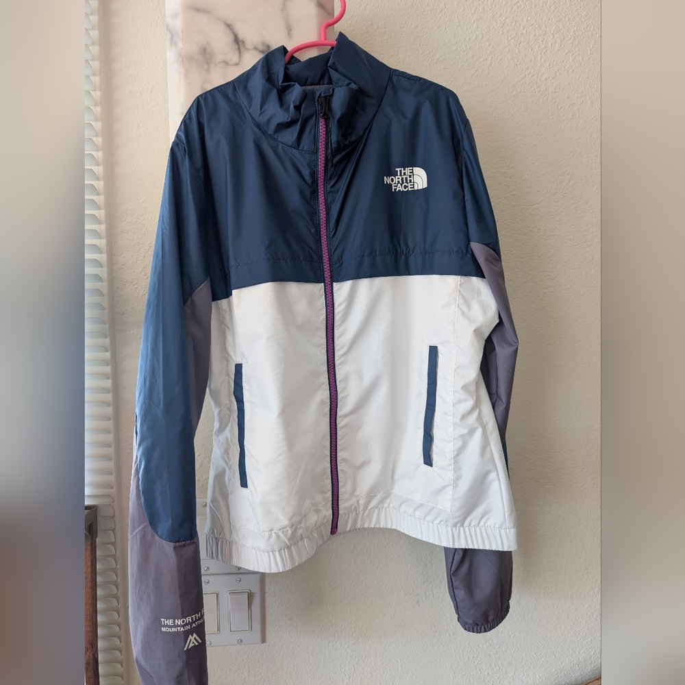 The North Face Blue and White Jacket